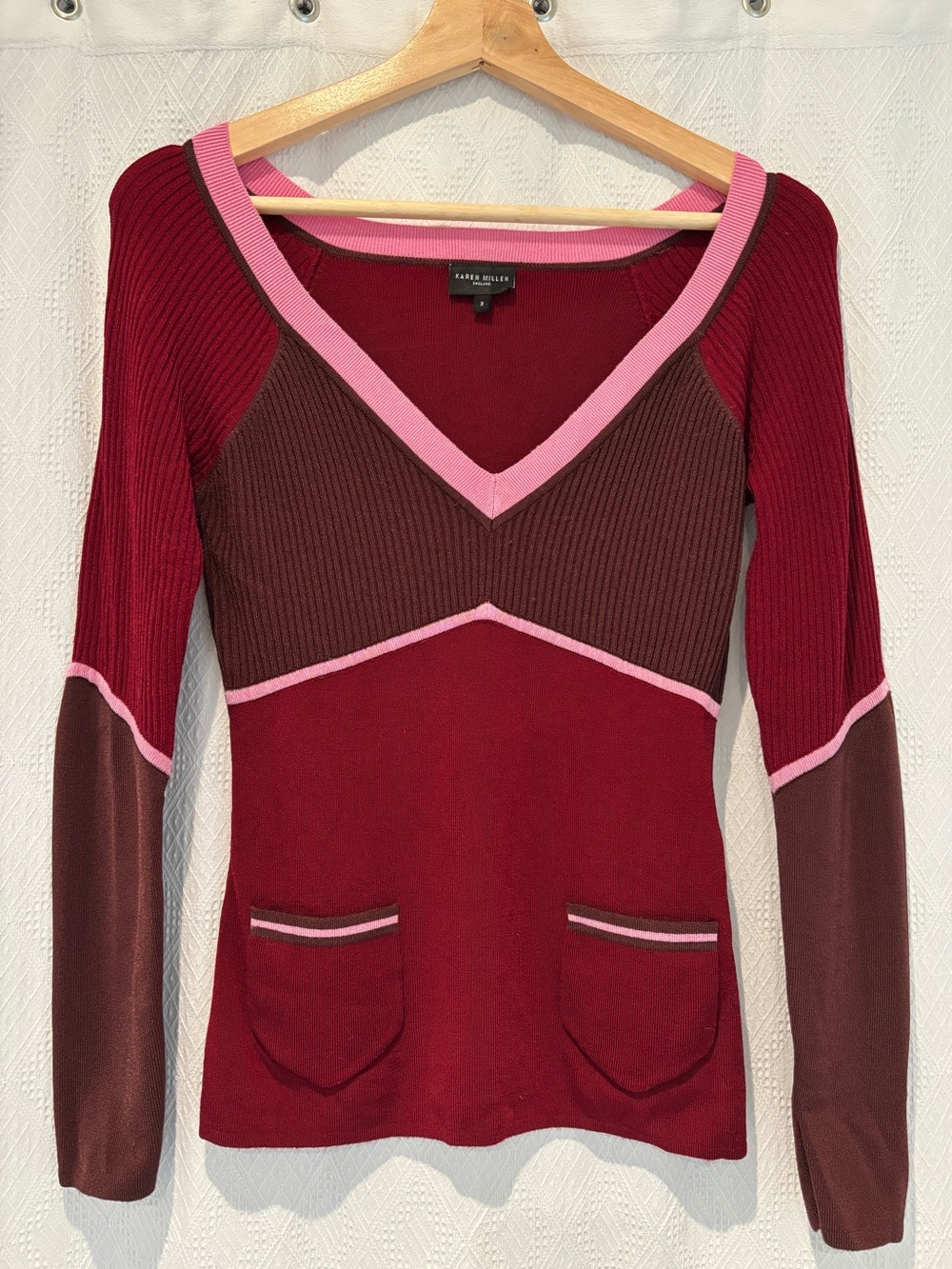 Vintage 90’s Karen Millen Skinny Colourblock Sweater